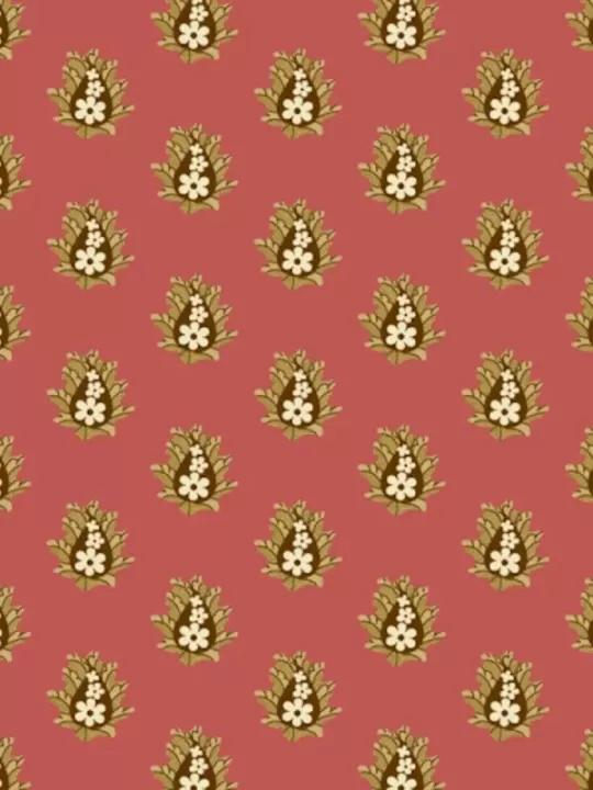 ANDOVER FABRICS - OAK ALLEY par Di Ford-Hall 9931.E Paisley Flowers Salmon