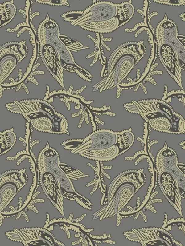 ANDOVER FABRICS - VERANDA par Renée Nanneman 150.C Aviary Pewter