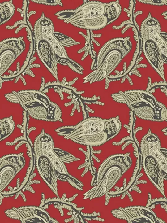 ANDOVER FABRICS - VERANDA par Renée Nanneman 150.R Aviary Crimson