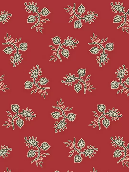 ANDOVER FABRICS - VERANDA par Renée Nanneman 152.R Lace Leaf Crimson