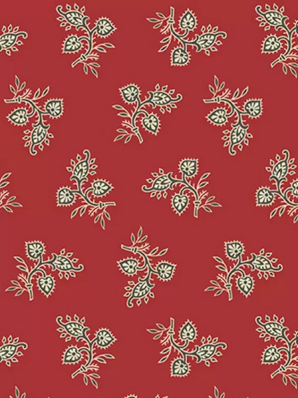 ANDOVER FABRICS - VERANDA par Renée Nanneman 152.R Lace Leaf Crimson