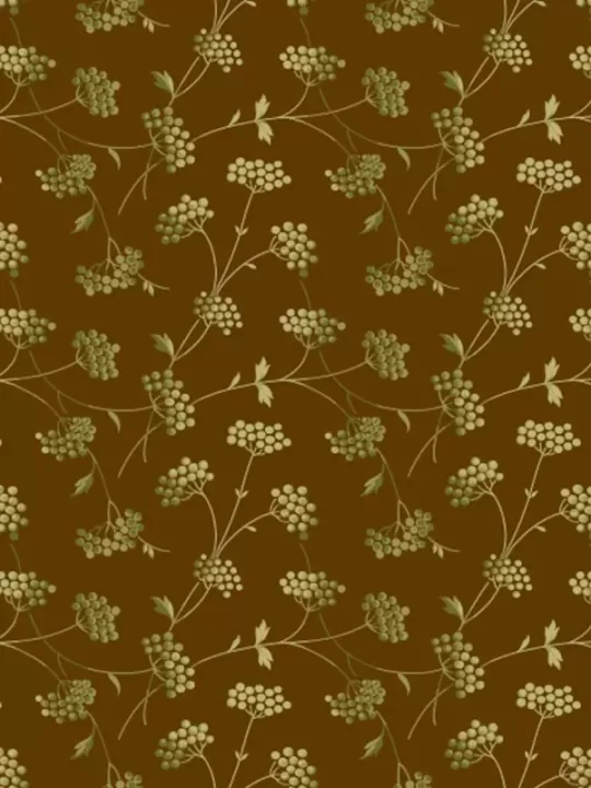 ANDOVER FABRICS - WILDBERRY CREEK par Renée Nanneman 298.N Elderberries Chestnut