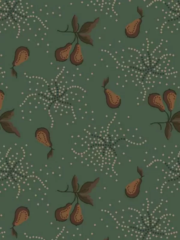 HENRY GLASS FABRICS - RIGHT AS RAIN par Kim Diehl 9847.77 Pear Orchard Aqua