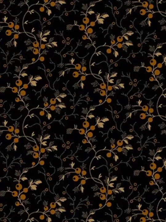 MARCUS FABRICS - CHEDDAR & COAL par Pam Buda R1765 Bittersweet Berries Black