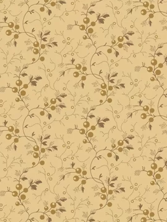 MARCUS FABRICS - CHEDDAR & COAL par Pam Buda R1765 Bittersweet Berries Tan