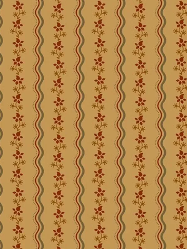 MARCUS FABRICS - CHEDDAR & COAL par Pam Buda R1772 Squiggle Tan