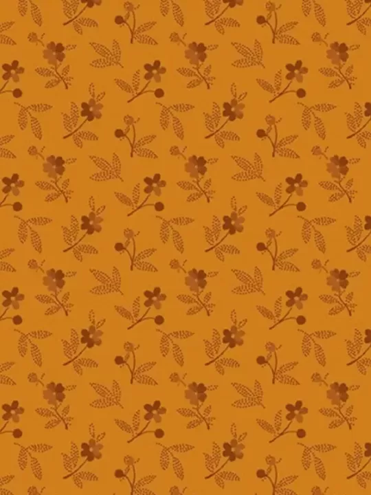 MARCUS FABRICS - CHEDDAR & COAL par Pam Buda R1774 Spent Blooms Cheddar