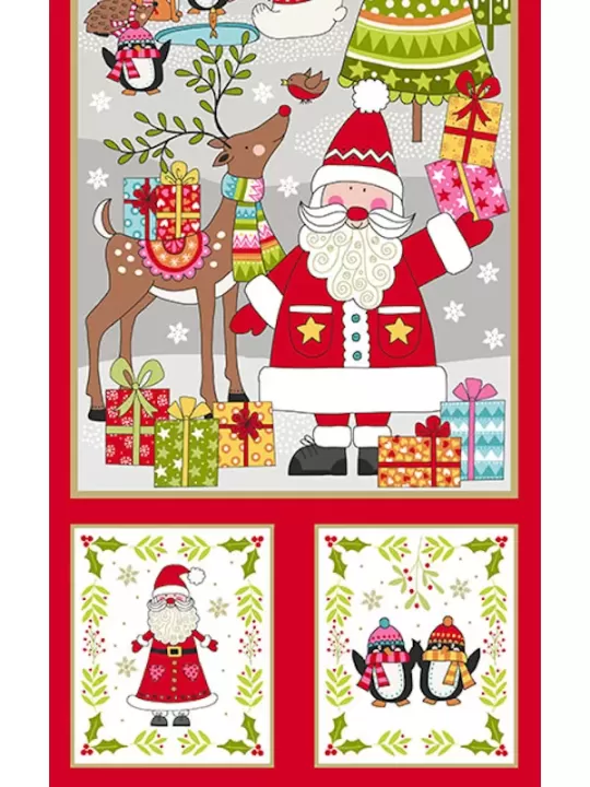 MAKOWER UK - Tissu patchwork FESTIVE CHRISTMAS ref. 2108-1