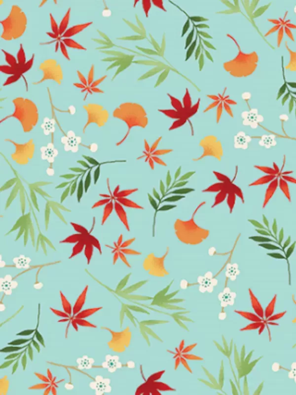 MAKOWER UK - Tissu Patchwork MICHIKO 2333-T Foliage Teal