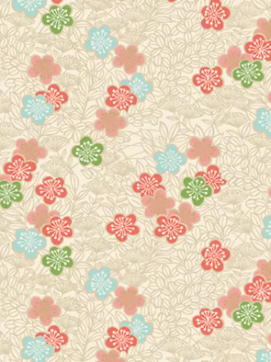 MAKOWER UK - Tissu Patchwork MICHIKO 2336-Q Bushclover Cream