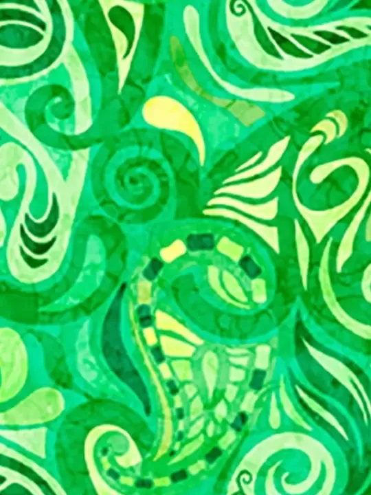 QT FABRICS - AMBIANCE par Dan Morris 28612.G Paisley Green