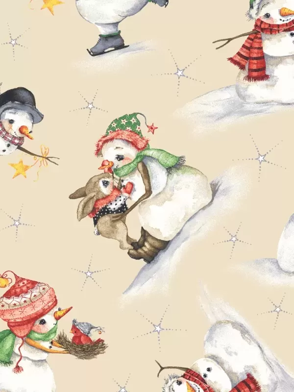 P&B TEXTILES - SNOWMEN MEADOW par Michelle Palmer Réf SNOW 842-MU