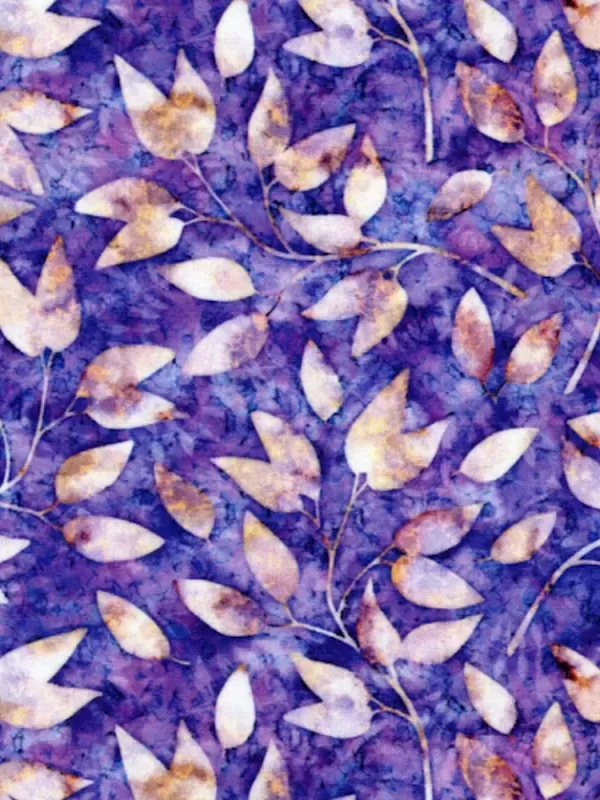 QT FABRICS - PERIWINKLE par Dan Morris 28633.V Leaf Toss Violet