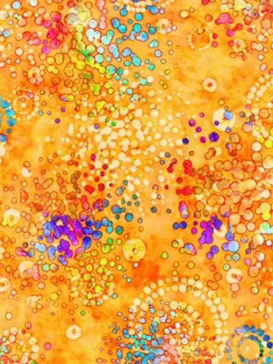 Tissus QT FABRICS - RADIANCE par Dan Morris 27096.O Splatter Orange