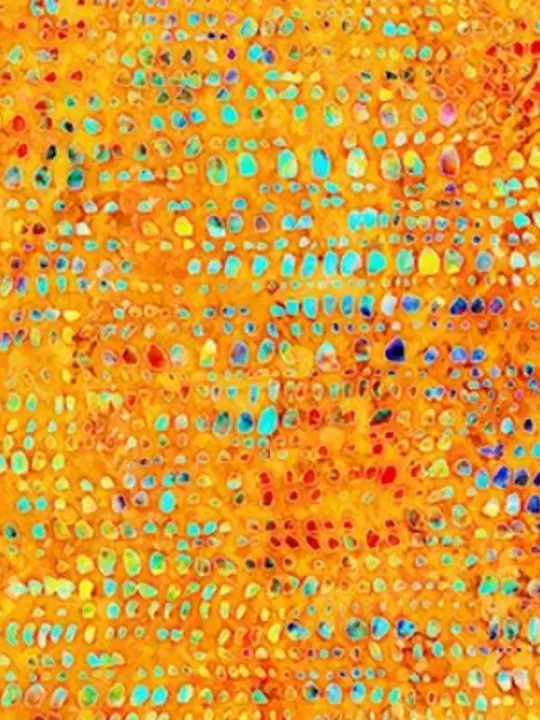 Tissus QT FABRICS - RADIANCE par Dan Morris 27098.O Paint Splashes Orange