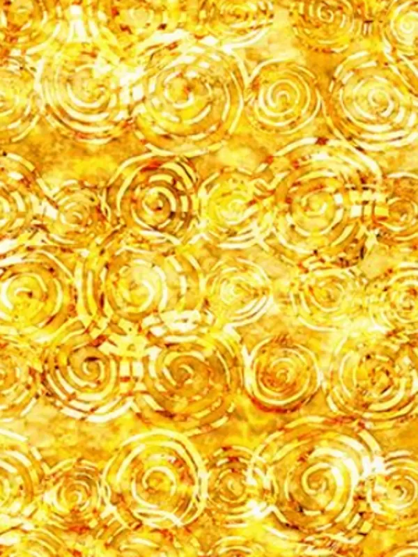 Tissus QT FABRICS - RADIANCE par Dan Morris 27099.S Scroll Yellow