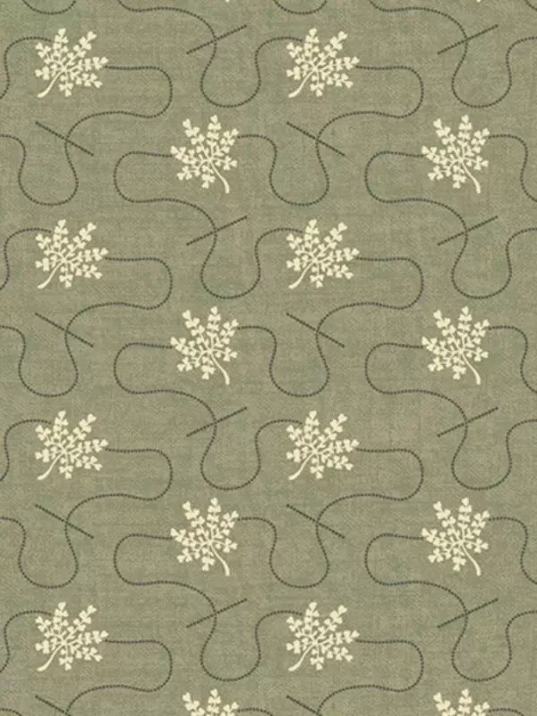 WINDHAM FABRICS - TRAVELER par Jeanne Horton 52914-5 Dillydally Olive