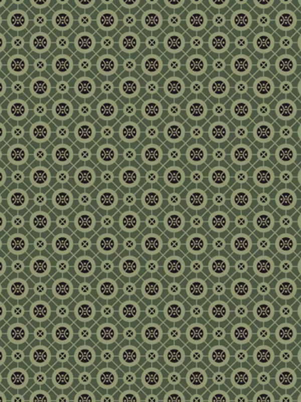 WINDHAM FABRICS - TRAVELER par Jeanne Horton 52915-10 Roundabout Kale