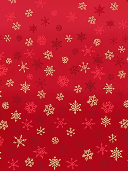 MAKOWER - Tissu Patchwork OMBRE SNOWFLAKES RED Réf. 2248-R