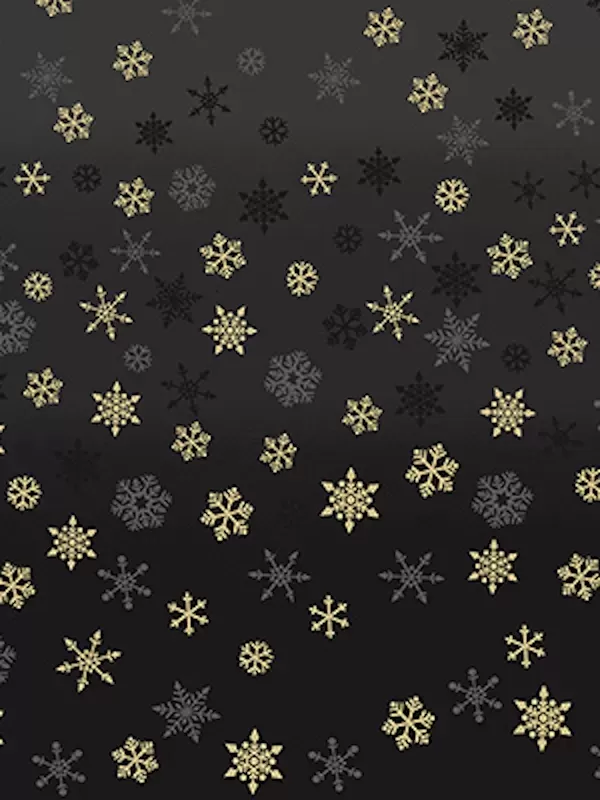 MAKOWER - Tissu Patchwork OMBRE SNOWFLAKES BLACK Réf. 2248-X