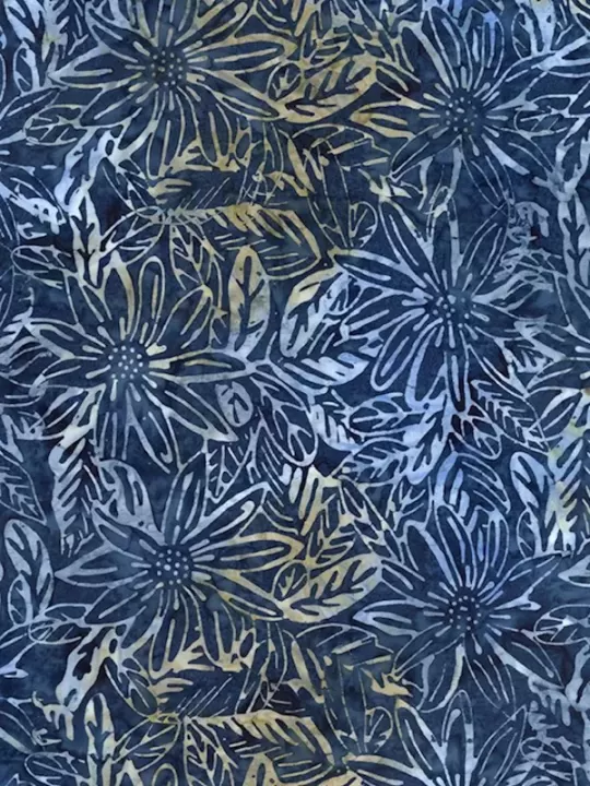 Tissu Patchwork Batik TONGA MOONLIT B3075 Indigo