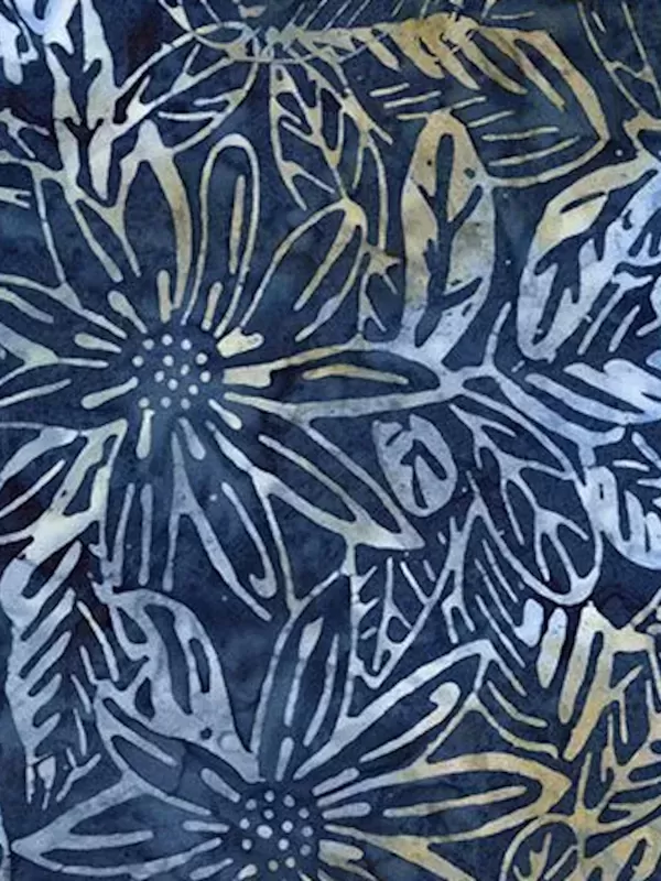 Tissu Patchwork Batik TONGA MOONLIT B3075 Indigo