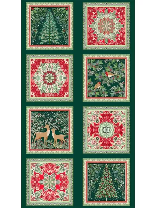 MAKOWER UK - Tissu patchwork ENCHANTED CHRISTMAS 031-1