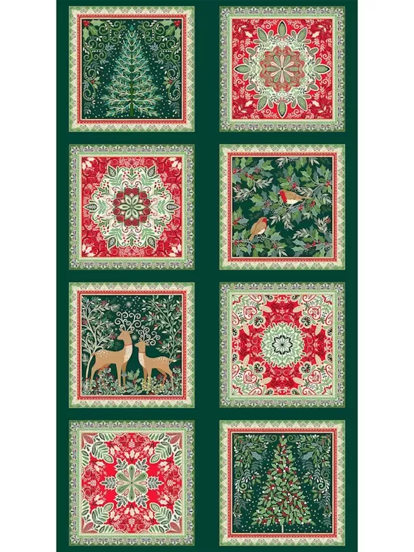 MAKOWER UK - Tissu patchwork ENCHANTED CHRISTMAS 031-1