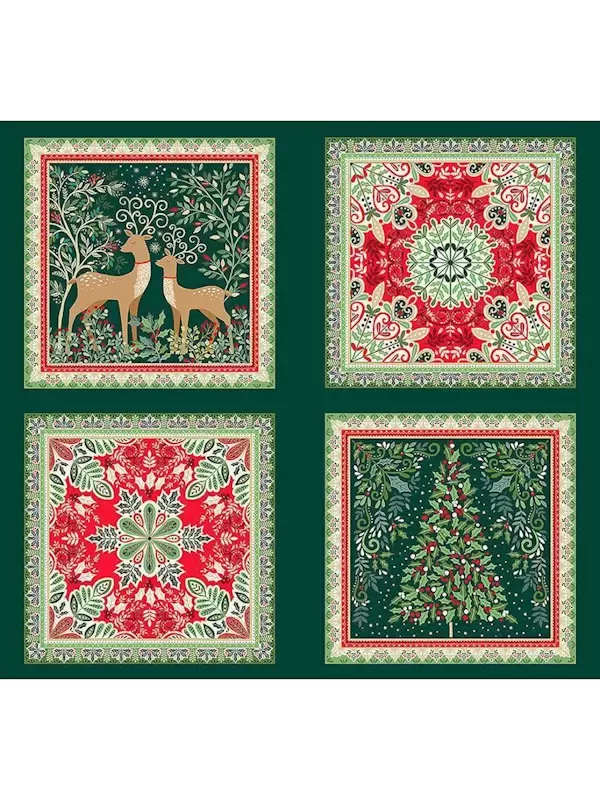 MAKOWER UK - Tissu patchwork ENCHANTED CHRISTMAS 031-1