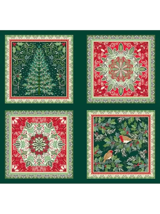 MAKOWER UK - Tissu patchwork ENCHANTED CHRISTMAS 031-1