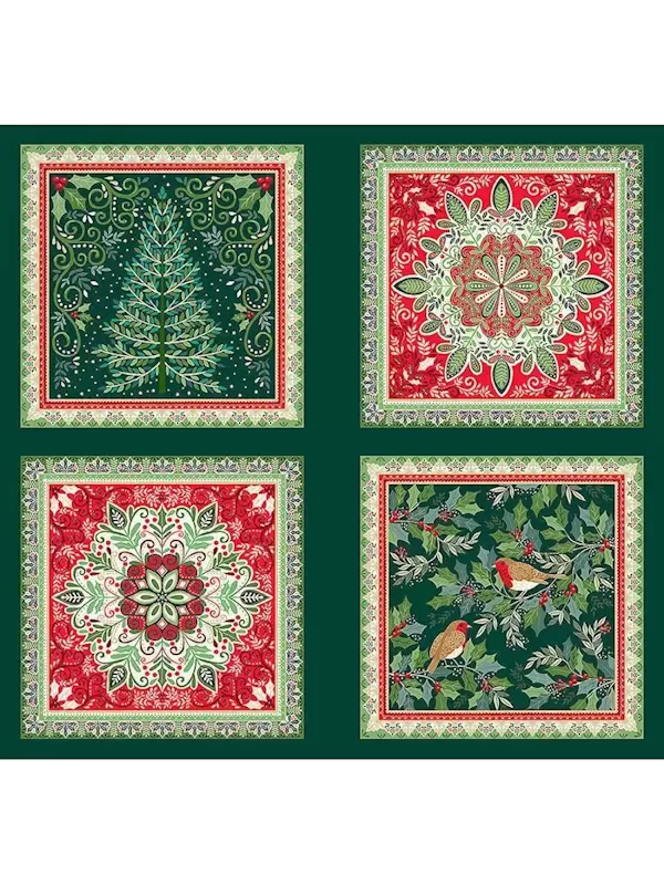 MAKOWER UK - Tissu patchwork ENCHANTED CHRISTMAS 031-1