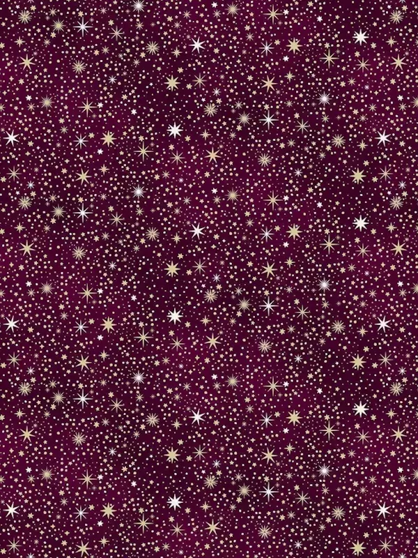 MAKOWER - Tissu Patchwork ENCHANTED CHRISTMAS 028-R9 Celestial Red Port