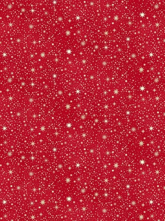 MAKOWER - Tissu Patchwork ENCHANTED CHRISTMAS 029-R4 Celestial Red