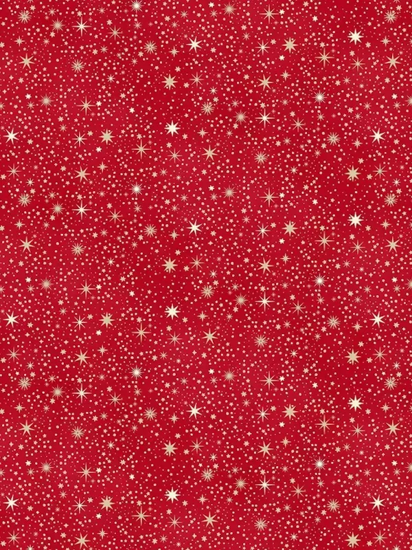 MAKOWER - Tissu Patchwork ENCHANTED CHRISTMAS 029-R4 Celestial Red