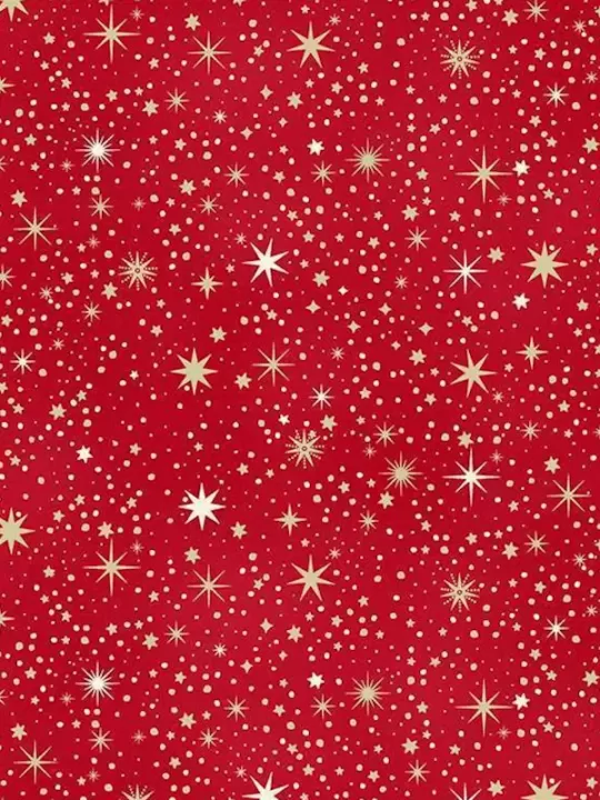 MAKOWER - Tissu Patchwork ENCHANTED CHRISTMAS 029-R4 Celestial Red