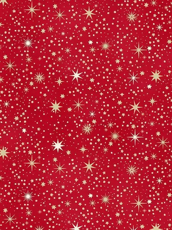 MAKOWER - Tissu Patchwork ENCHANTED CHRISTMAS 029-R4 Celestial Red