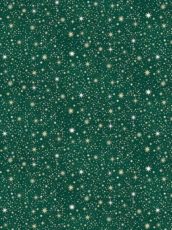 MAKOWER - Tissu Patchwork ENCHANTED CHRISTMAS 028-G Celestial Green