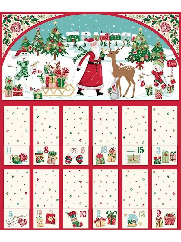 MAKOWER UK - Tissu patchwork WISHES ADVENT ref. 039-1