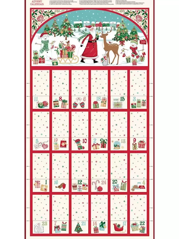 MAKOWER UK - Tissu patchwork WISHES ADVENT ref. 039-1