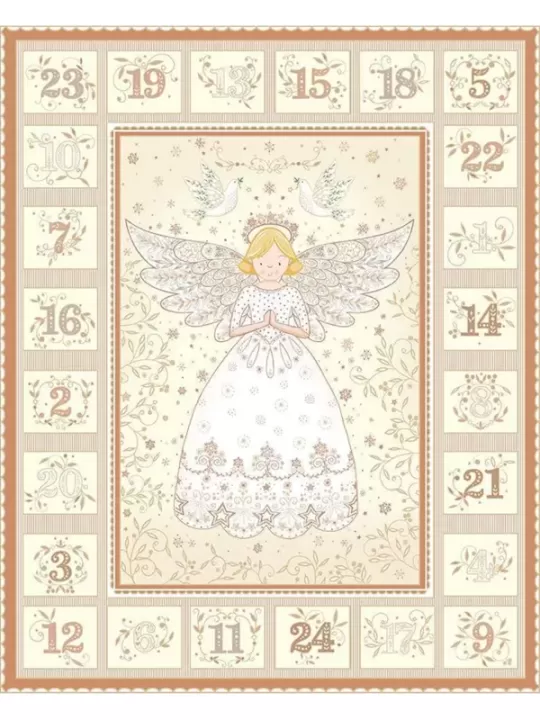 MAKOWER UK - Tissu patchwork ANGEL ADVENT CREAM ref. 042-Q