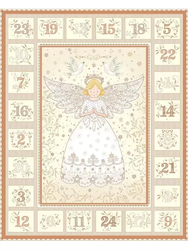 MAKOWER UK - Tissu patchwork ANGEL ADVENT CREAM ref. 042-Q