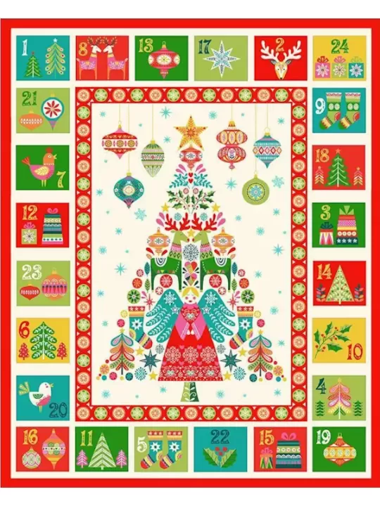 MAKOWER UK - Tissu patchwork BRIGHT ADVENT ref. 025-1