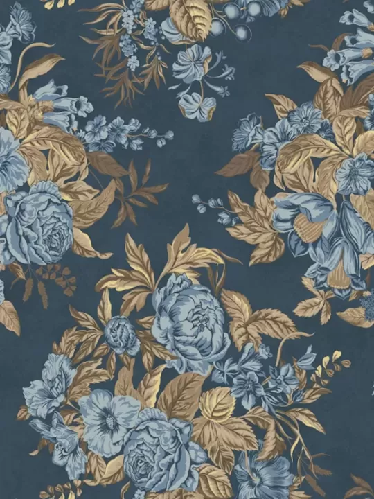 WINDHAM FABRICS - OXFORD par Mary Koval 53889-1 Garden Abundance Blue