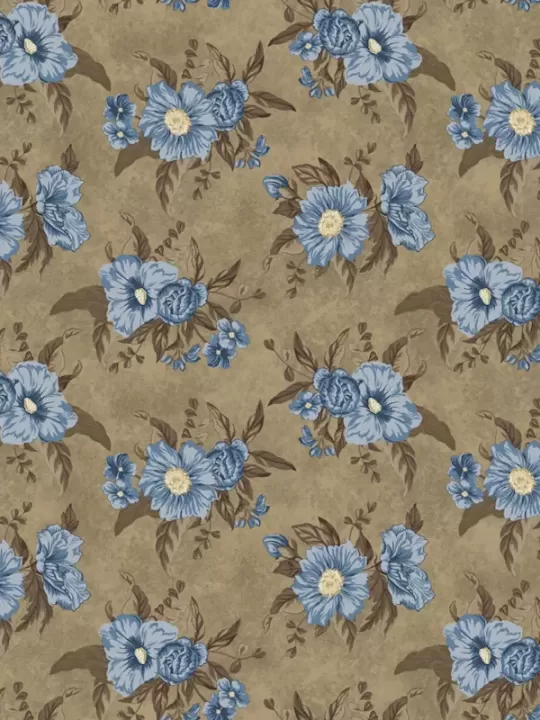 WINDHAM FABRICS - OXFORD par Mary Koval 53890-2 Boutonniere Taupe