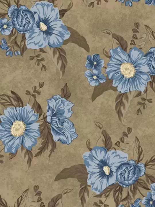 WINDHAM FABRICS - OXFORD par Mary Koval 53890-2 Boutonniere Taupe