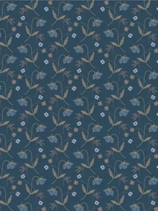 WINDHAM FABRICS - OXFORD par Mary Koval 53892-1 Flower Drops Blue