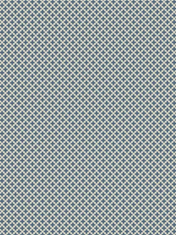 WINDHAM FABRICS - OXFORD par Mary Koval 53895-8 Micro Quatrefoil Denim