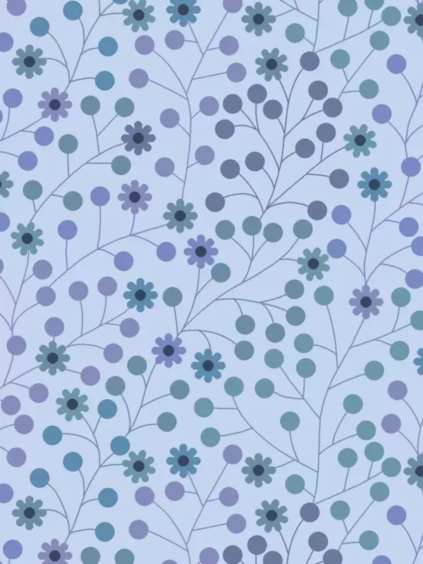 ANDOVER FABRICS - AT DAY'S END par Sarah Maxwell 1093-B Daisy Dots Twilight