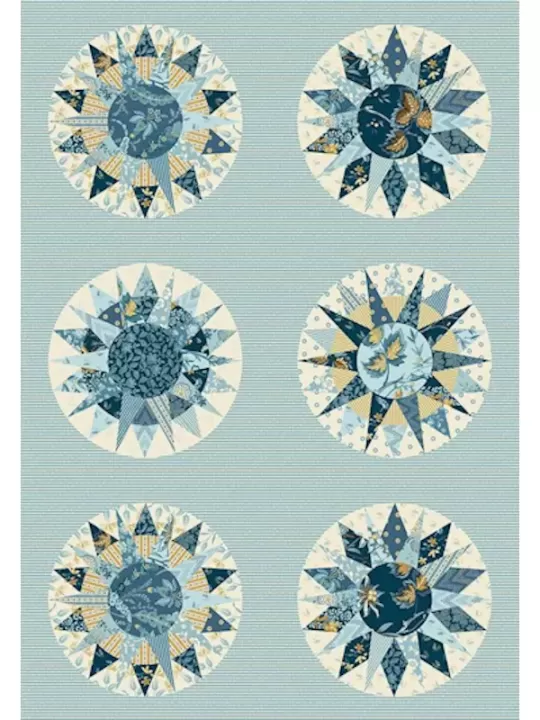 ANDOVER FABRICS - BEACH HOUSE par Edyta Sitar 1178-LB Marine Compass