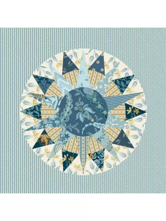 ANDOVER FABRICS - BEACH HOUSE par Edyta Sitar 1178-LB Marine Compass